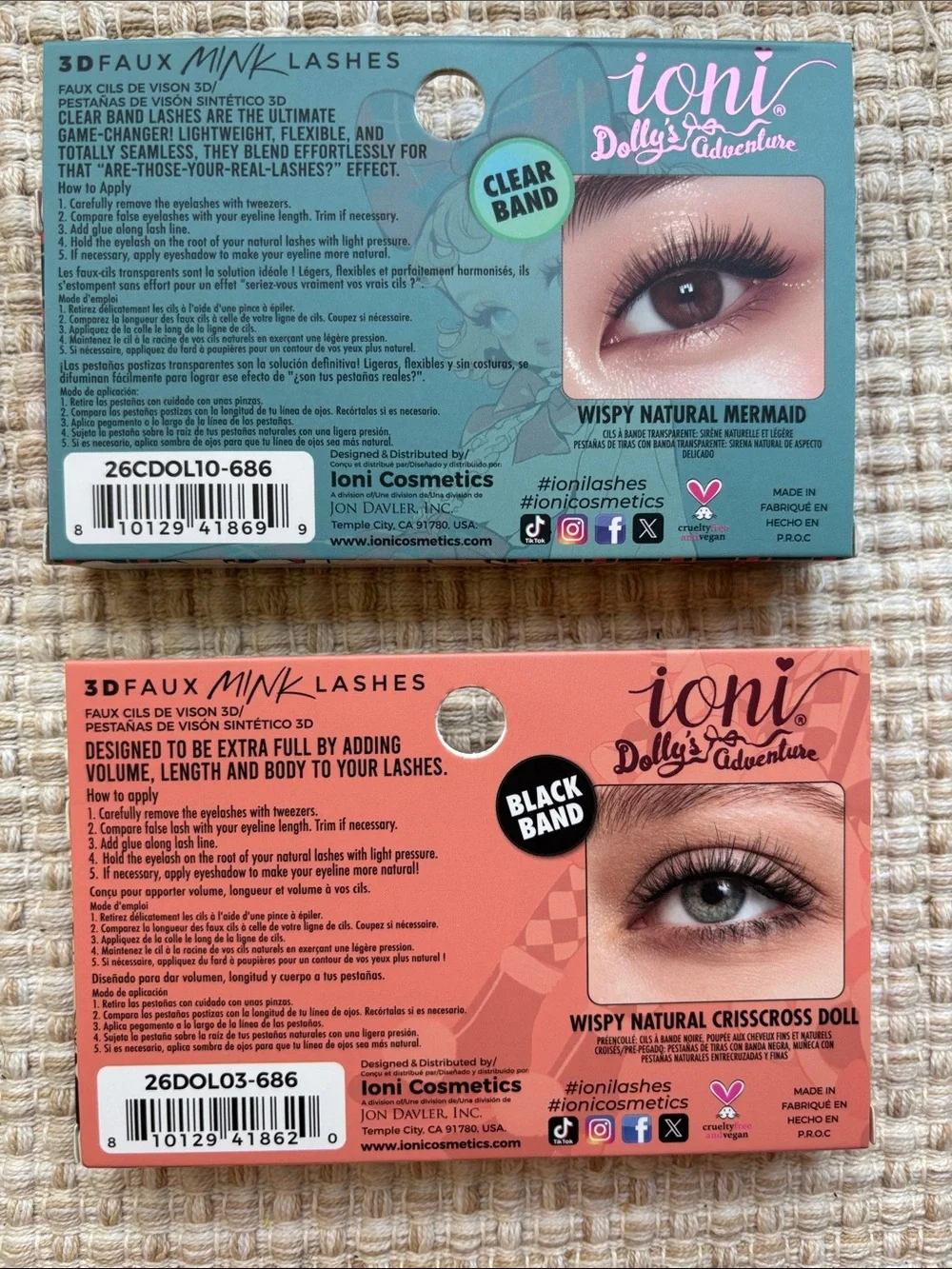 Dolly's Adventure Ioni Faux Mink Lashes - Juniper & Millie (Black Bands)
